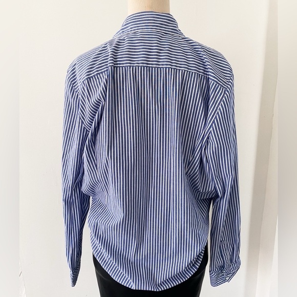Van Heusen Blue Striped Button Down Shirt, Size XXL - Picture 5 of 10